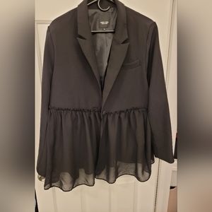 Simply Vera Wang Semi-Sheer Black Blazer